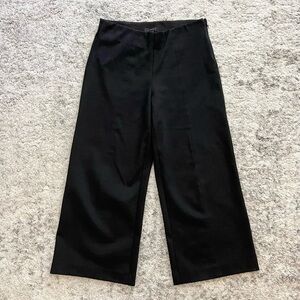 J. Crew Wide Leg Culottes Crop Pants-Black-Women US Size 6
